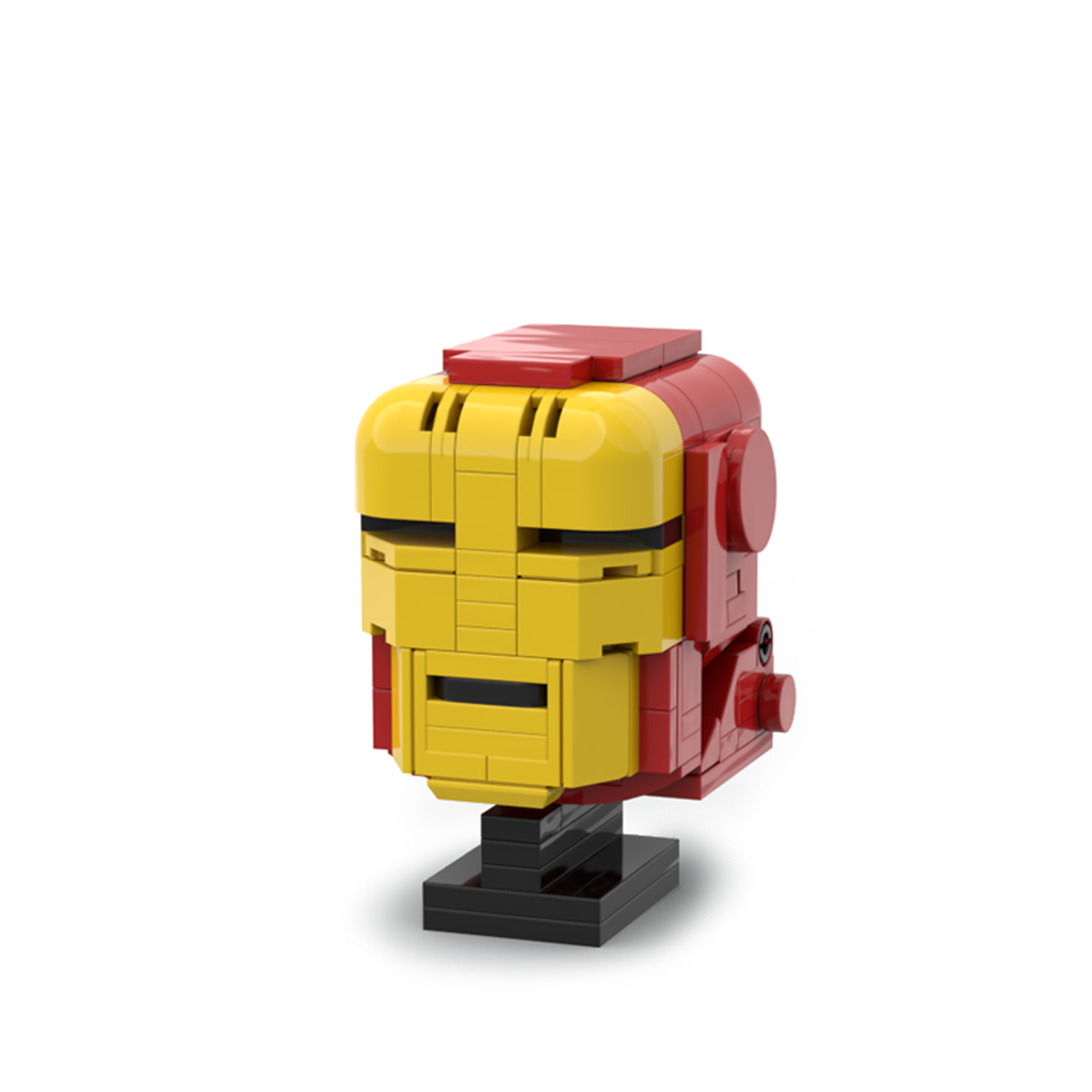 Red Mech Suit Man Headcase LEGO MOC front view
