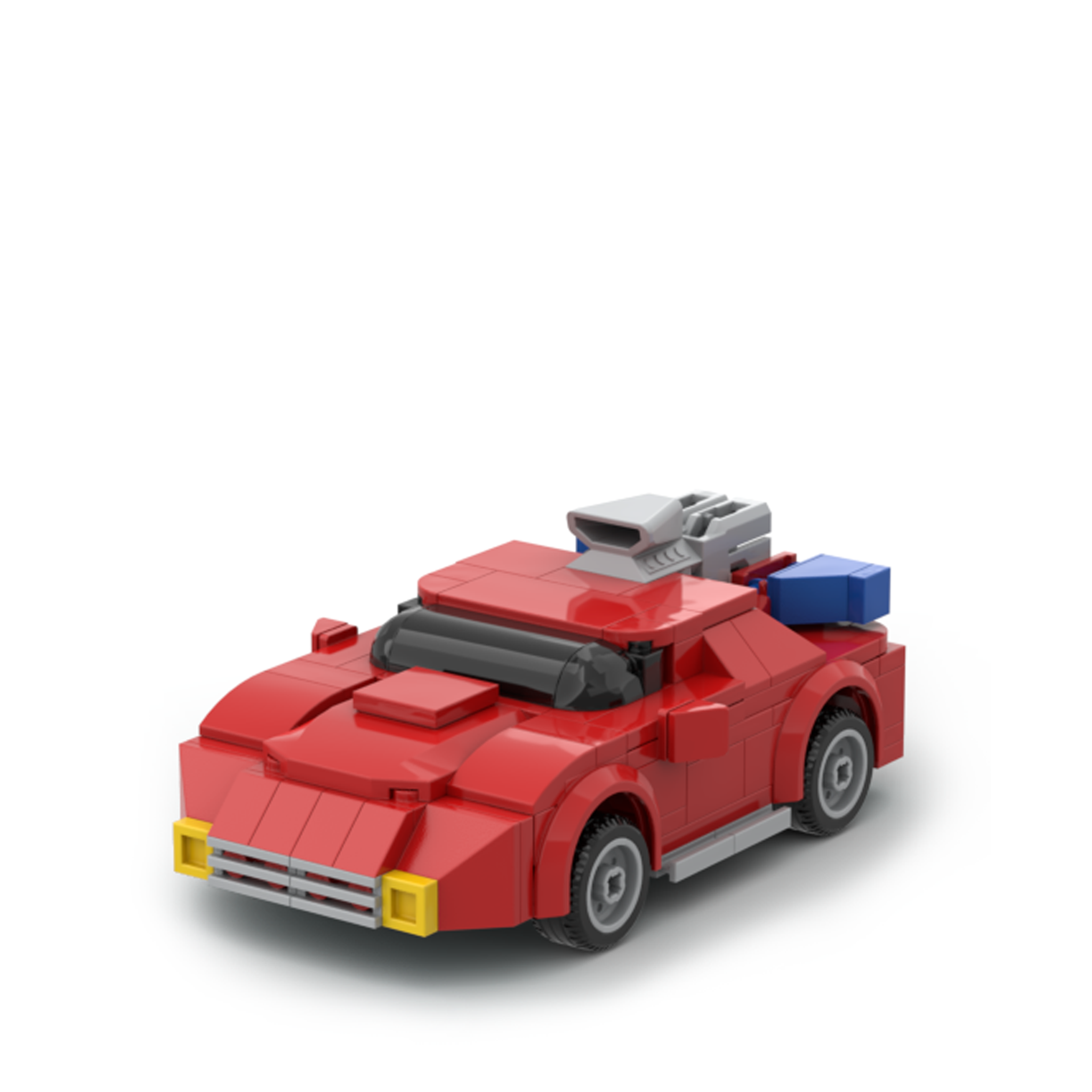 Red Car Bot LEGO MOC robot mode