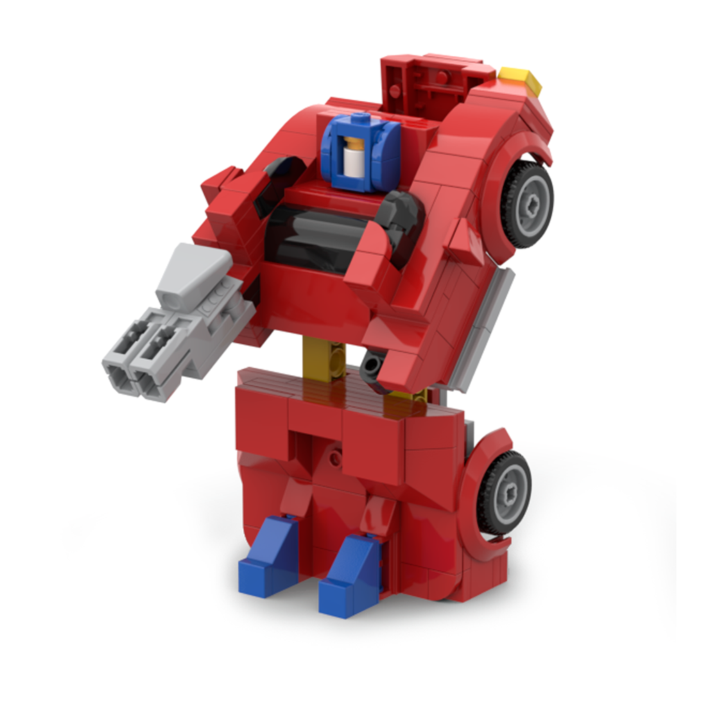 Red Car Bot LEGO MOC alternate view